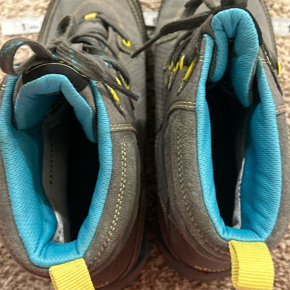 Ahnu Sugarpine Waterproof Hiking Boots Womens Size 9 Gray Teal Vibram - Picture 8 of 12